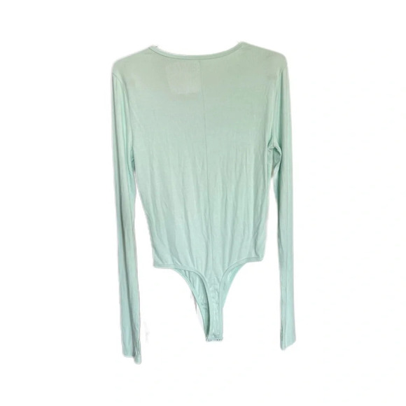 Legends Work Hard Stay Humble Sea Green Rib Long Sleeve Body Suit Women’s Medium - Picture 2 of 10